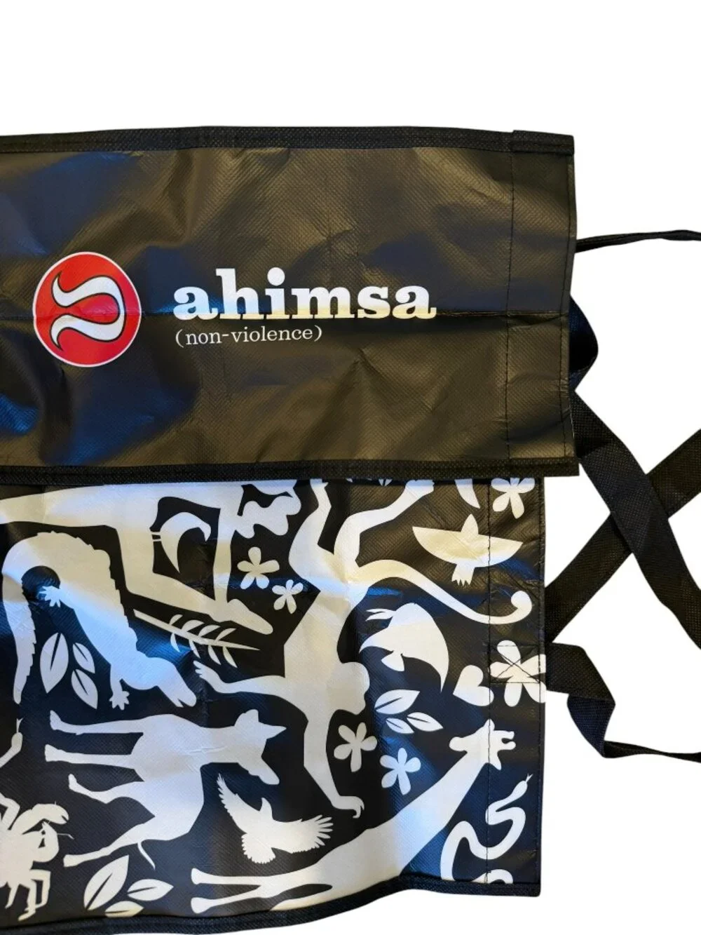 Lululemon Ahimsa (Non-Violence) Animal Print Reusable Tote Bag